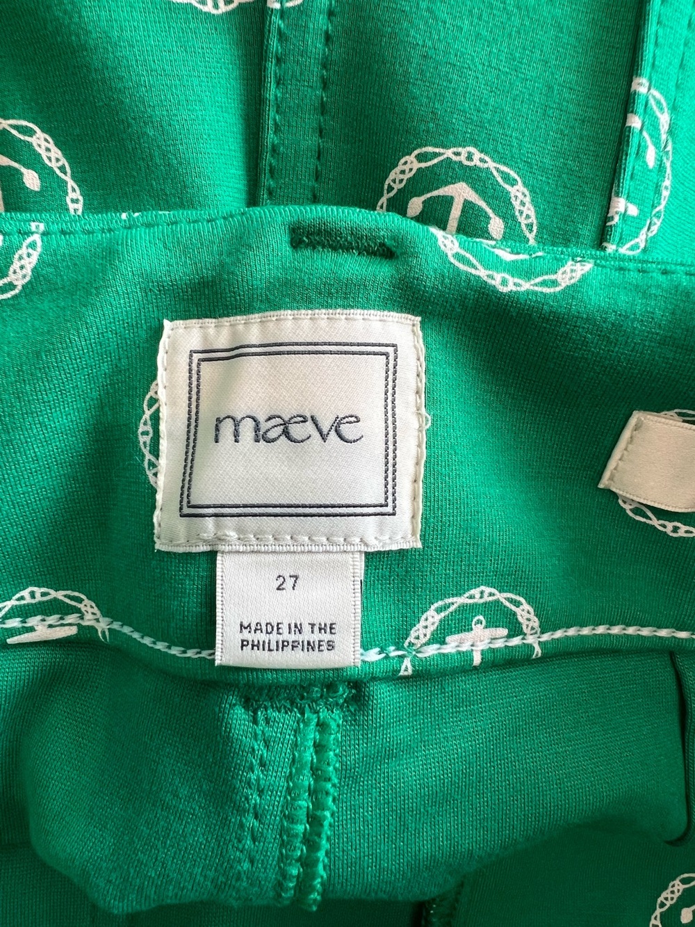 ⚓️Anthropologie Colette Pants Maeve Cropped Wide-Leg Ponte New Green Anchor - Picture 12 of 14